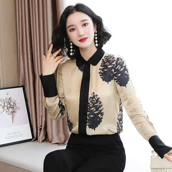 Új modell női ing rátéttel és hosszú ujjal