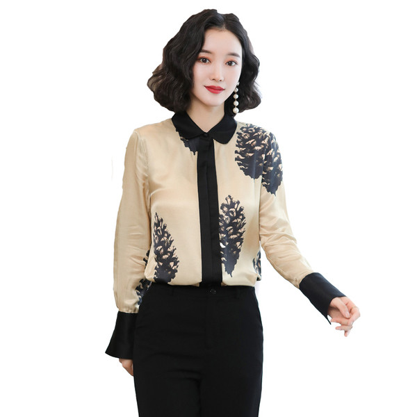 Új modell női ing rátéttel és hosszú ujjal