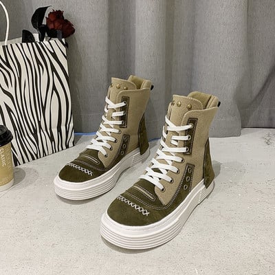 Uus kõrgete naiste tossude mudel ökoseemisnahast paeltega