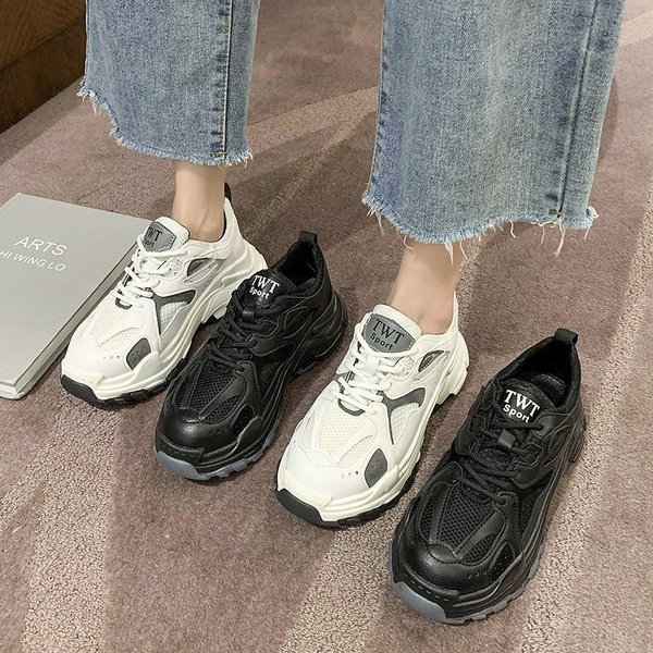 Casual γυναικεία αθλητικάπαπούτσια με πλέγμα και ψηλή σόλα