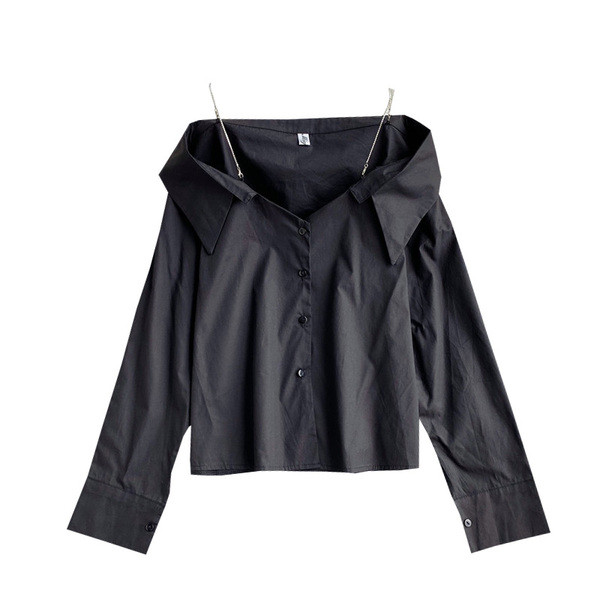 Modern női ing, hosszú ujjú sima modell