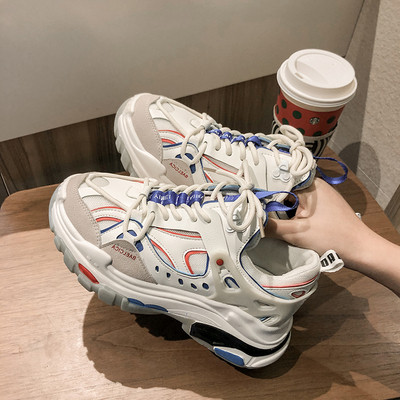 Model nou de adidasi casual dama cu talpa inalta si sireturi