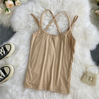 Maieu casual dama cu bretele subtiri