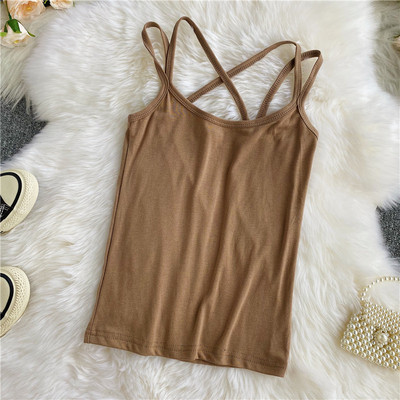 Maieu casual dama cu bretele subtiri