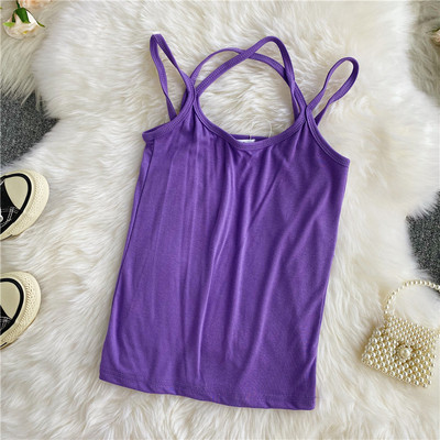 Maieu casual dama cu bretele subtiri