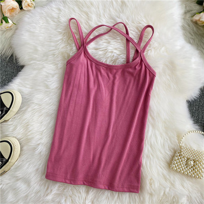 Maieu casual dama cu bretele subtiri