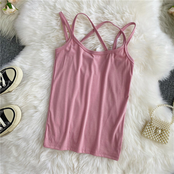 Maieu casual dama cu bretele subtiri