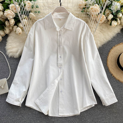 Mitmes värvitoonis klassikalise kraega naiste vabaajasärk