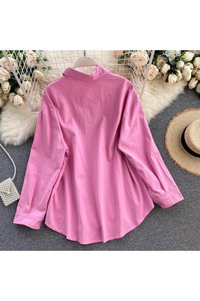 Mitmes värvitoonis klassikalise kraega naiste vabaajasärk