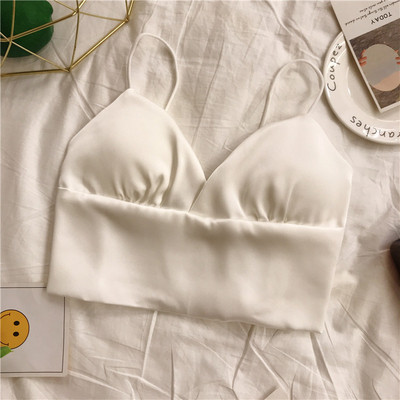 Κοντό γυναικείο αμάνικο μπλουζάκιμε λαιμόκοψη και λεπτές τιράντες