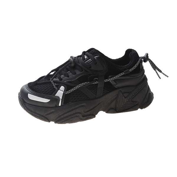 Γυναικεία αθλητικά παπούτσια με πλέγμα και κορδόνια