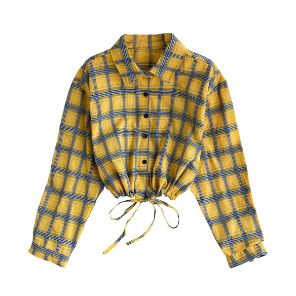 Cămașă scurtă casual de damă cu șireturi