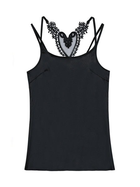 Maieu modern de damă din satin cu bretele subțiri