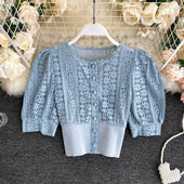 Retro csipke ing gombokkal