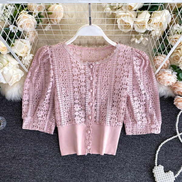 Retro csipke ing gombokkal