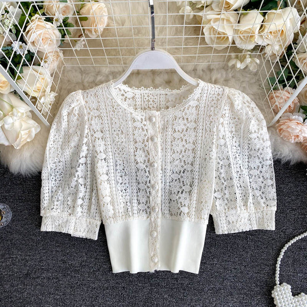 Retro csipke ing gombokkal