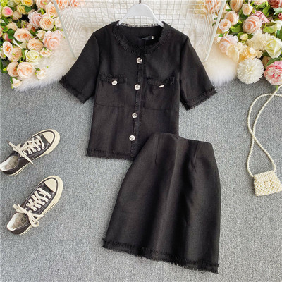 Kárpitos modern szett két részből álló sima modell