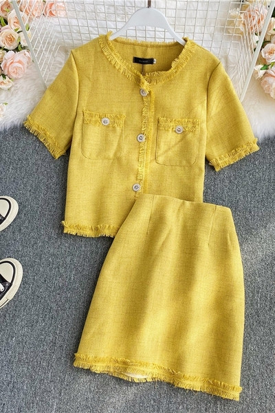 Kárpitos modern szett két részből álló sima modell