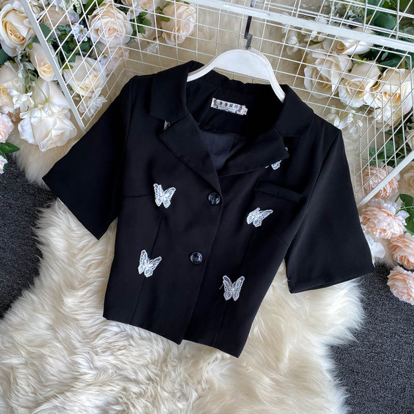 Set de dama neagra din doua piese cu elemente din dantela si lant metalic