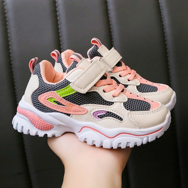 Παιδικά αθλητικά παπούτσια για κορίτσια με τραχιά σόλα