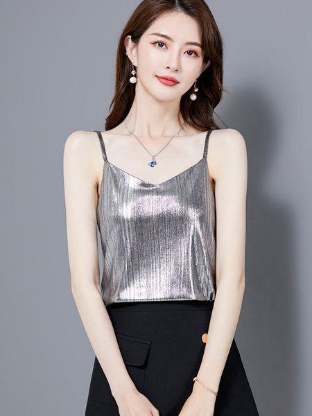 Sieviešu bikses ar spīdīgu efektu un plānām lencēm