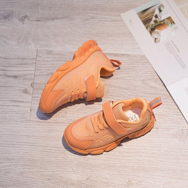 Fluoreszkáló gyerek tornacipő lányoknak durva talppal