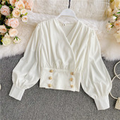 Modern női ing sima modell spitz nyakkivágással