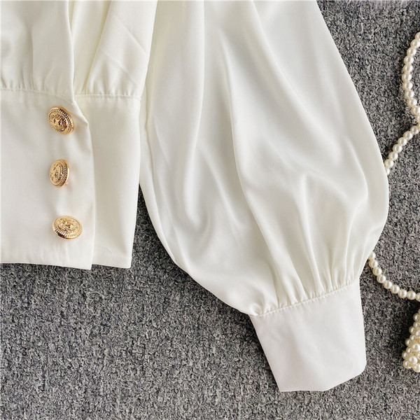 Modern női ing sima modell spitz nyakkivágással