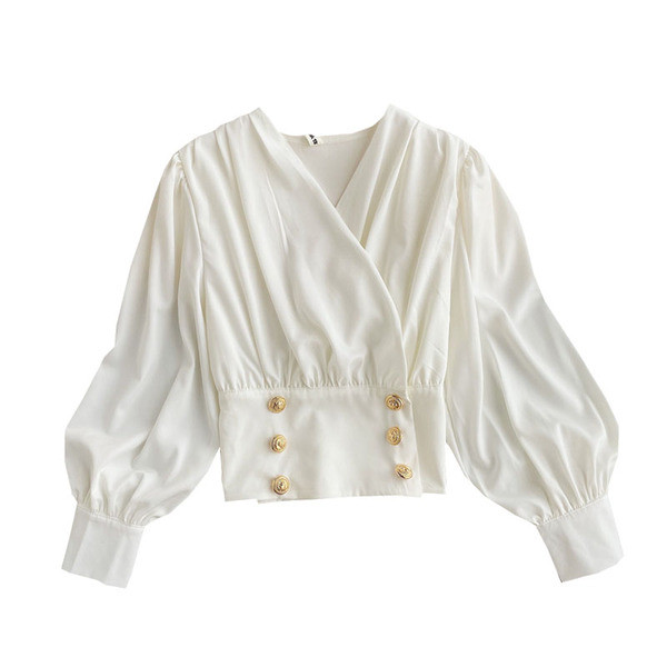 Modern női ing sima modell spitz nyakkivágással