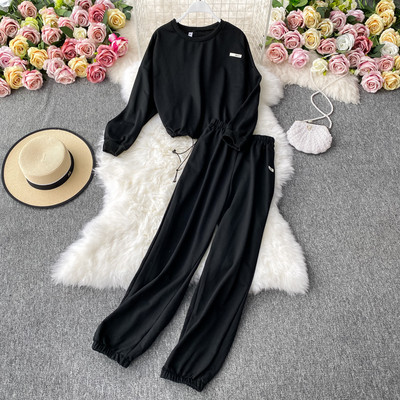 Női alkalmi nadrág és blúz szett