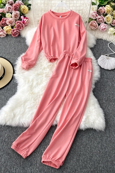 Női alkalmi nadrág és blúz szett