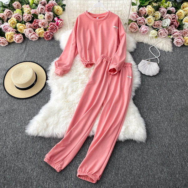 Női alkalmi nadrág és blúz szett