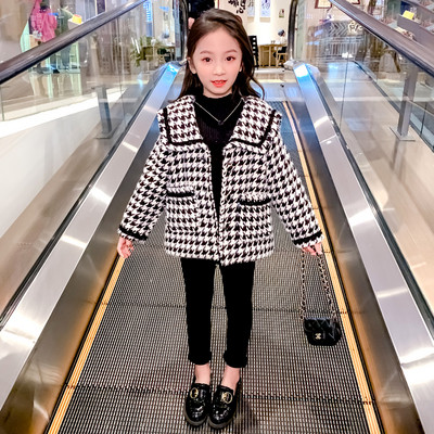 Κομψό παιδικό παλτό για κορίτσια με τσέπες