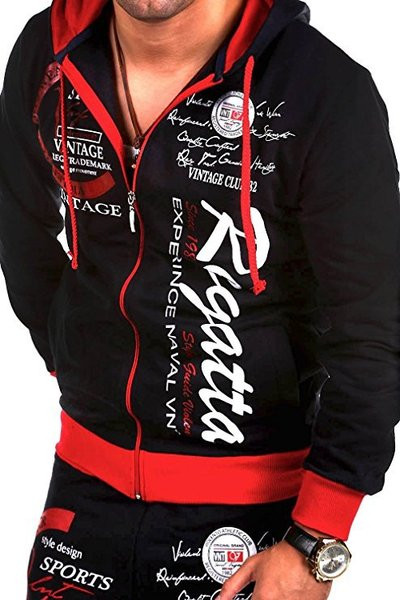 Kaheosaline meeste komplekt kapuutsiga dressipluusi ja pikkade pükstega