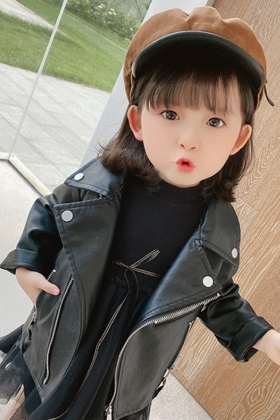 Νέο μοντέλο παιδικό μπουφάν από οικολογικό δέρμα με φερμουάρ