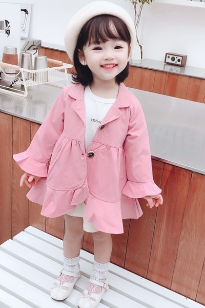 Παιδικό παλτό νέο μοντέλο με κουμπιά για κορίτσια