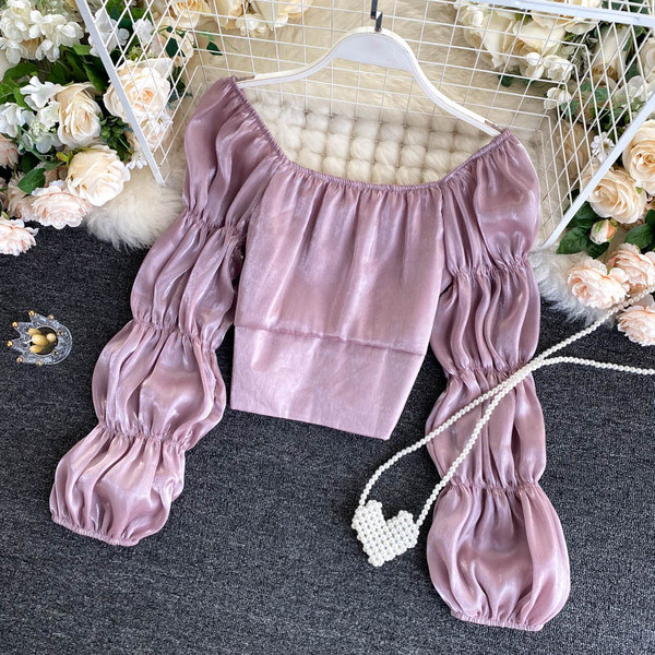 Moodne naiste satiinist nööpidega särk