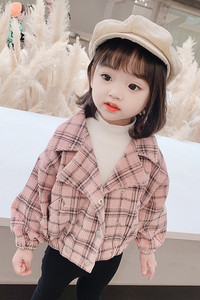 Φθινοπωρινό παιδικό μπουφάν για κορίτσια με τσέπες