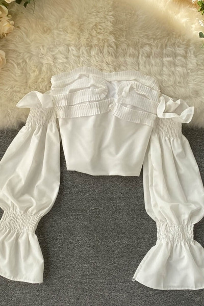 Fehér női ing ejtett ujjal