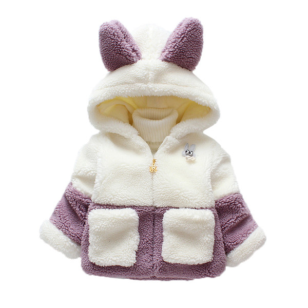 Gyerek kabát hímzéssel és 3D elemekkel lányoknak