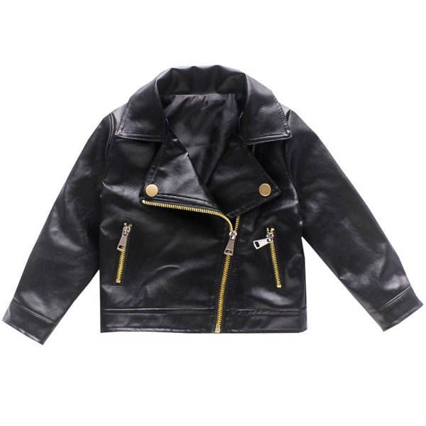 Παιδικό έκο δερμάτινο μπουφάν νέο μοντέλο για κορίτσια με φερμουάρ