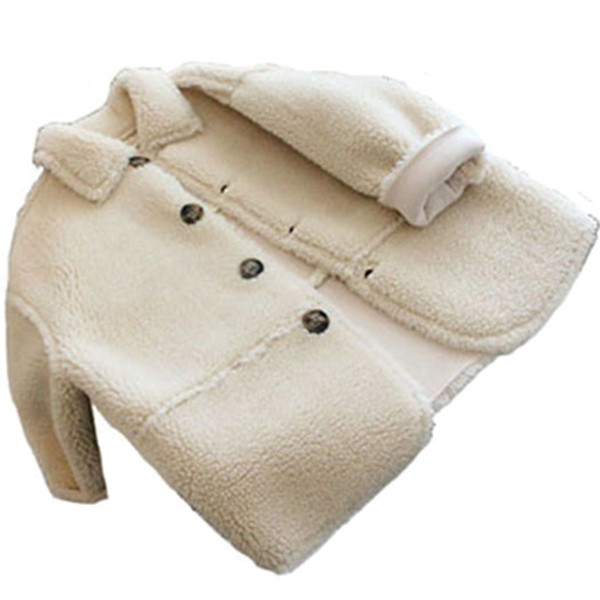 Κομψό παιδικό παλτό για κορίτσια με κλασικό κολάρο και κουμπιά