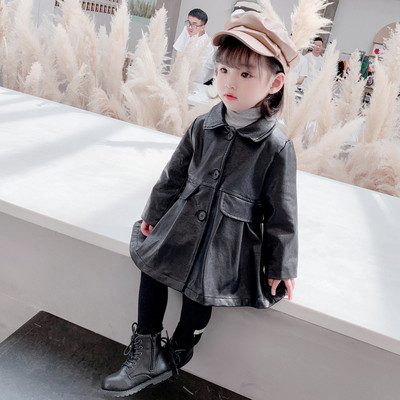 Palton modern pentru copii cu nasturi pentru fete