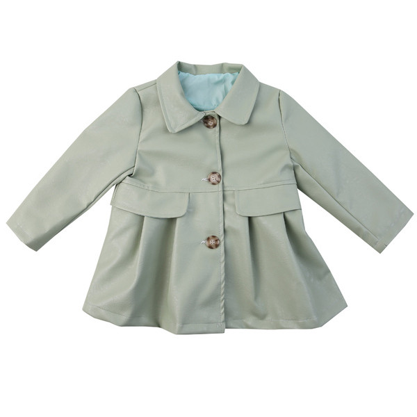 Palton modern pentru copii cu nasturi pentru fete