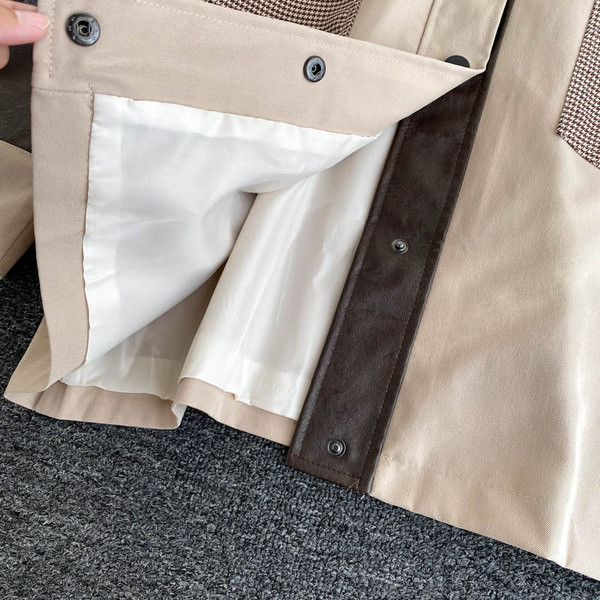 Naiste jope ökonahast laia mudeliga klassikalise krae ja taskutega