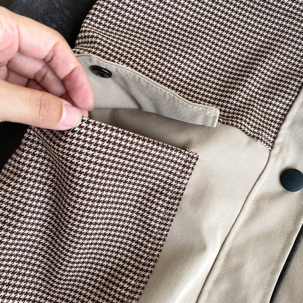 Naiste jope ökonahast laia mudeliga klassikalise krae ja taskutega