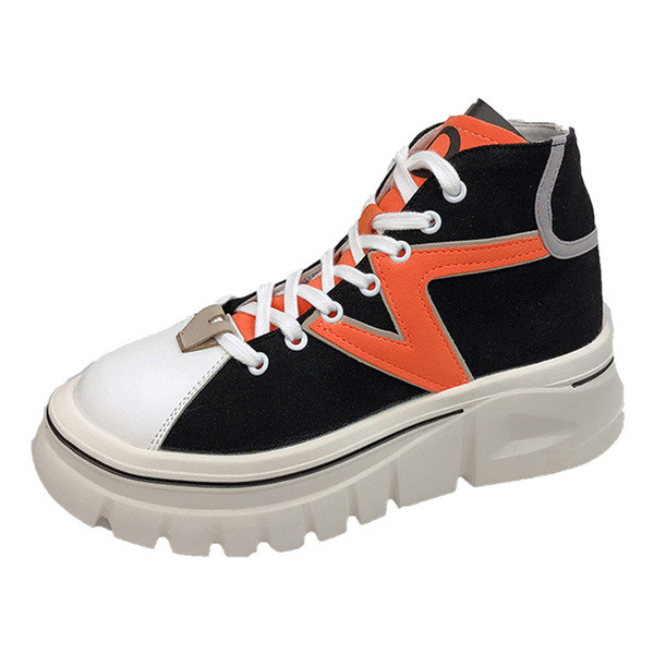 Γυναικεία casual αθλητικά παπούτσια με επίπεδη σόλα και χρωματιστό μοτίβο