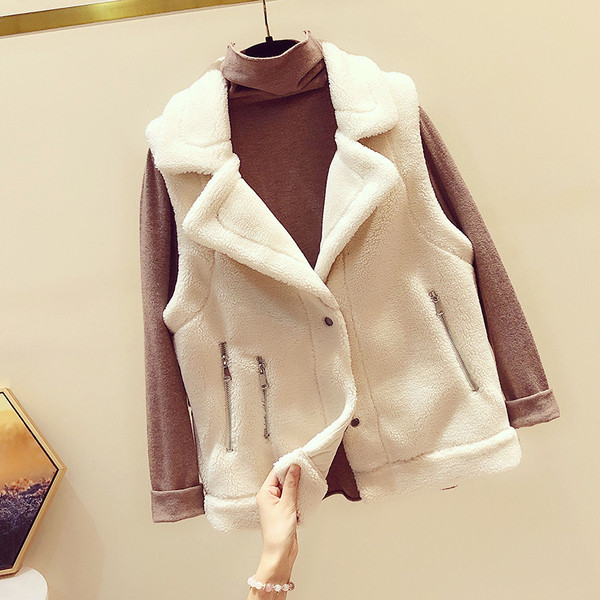 Modern női mellény cipzárral és gombokkal