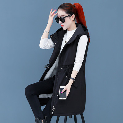 Γυναικείο χειμερινό γιλέκο με μαλακή επένδυση και κορδόνια στη μέση