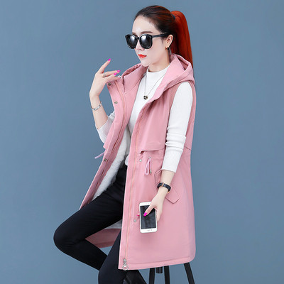 Γυναικείο χειμερινό γιλέκο με μαλακή επένδυση και κορδόνια στη μέση